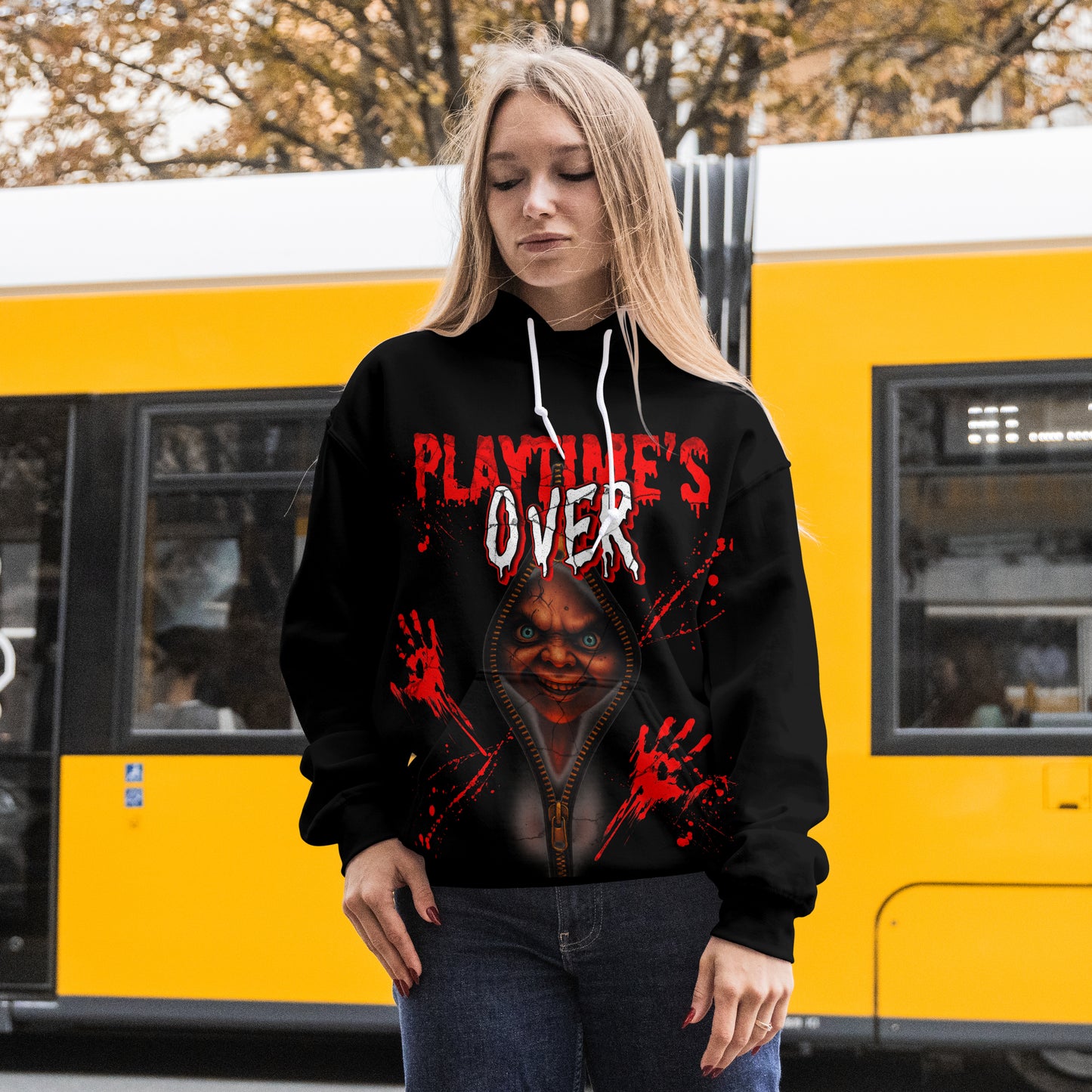 Playtime Over Horror Hoodie