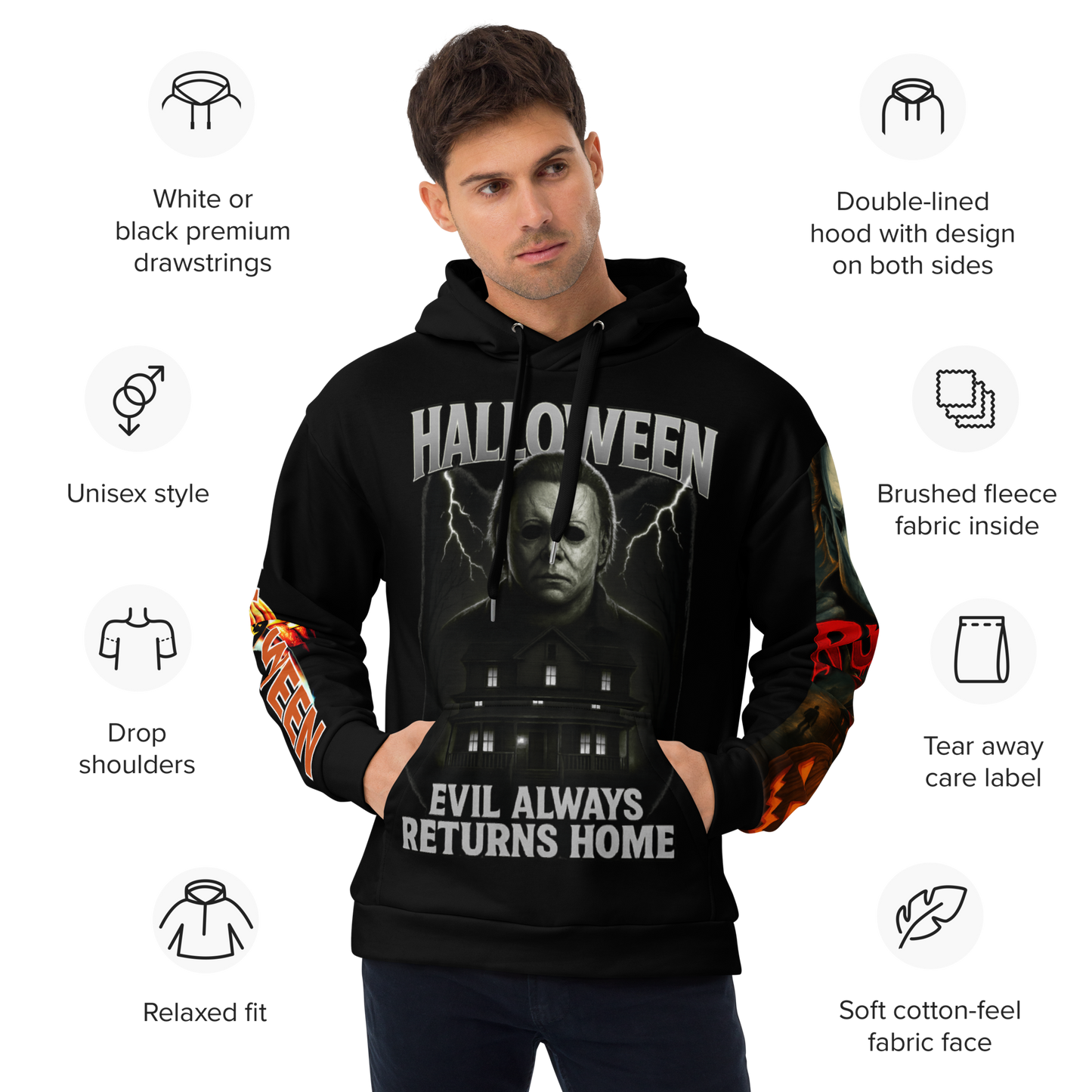 Michael Myers Halloween Hoodie – Horror Graphic Pullover Sweatshirt | Urban Empire Drop