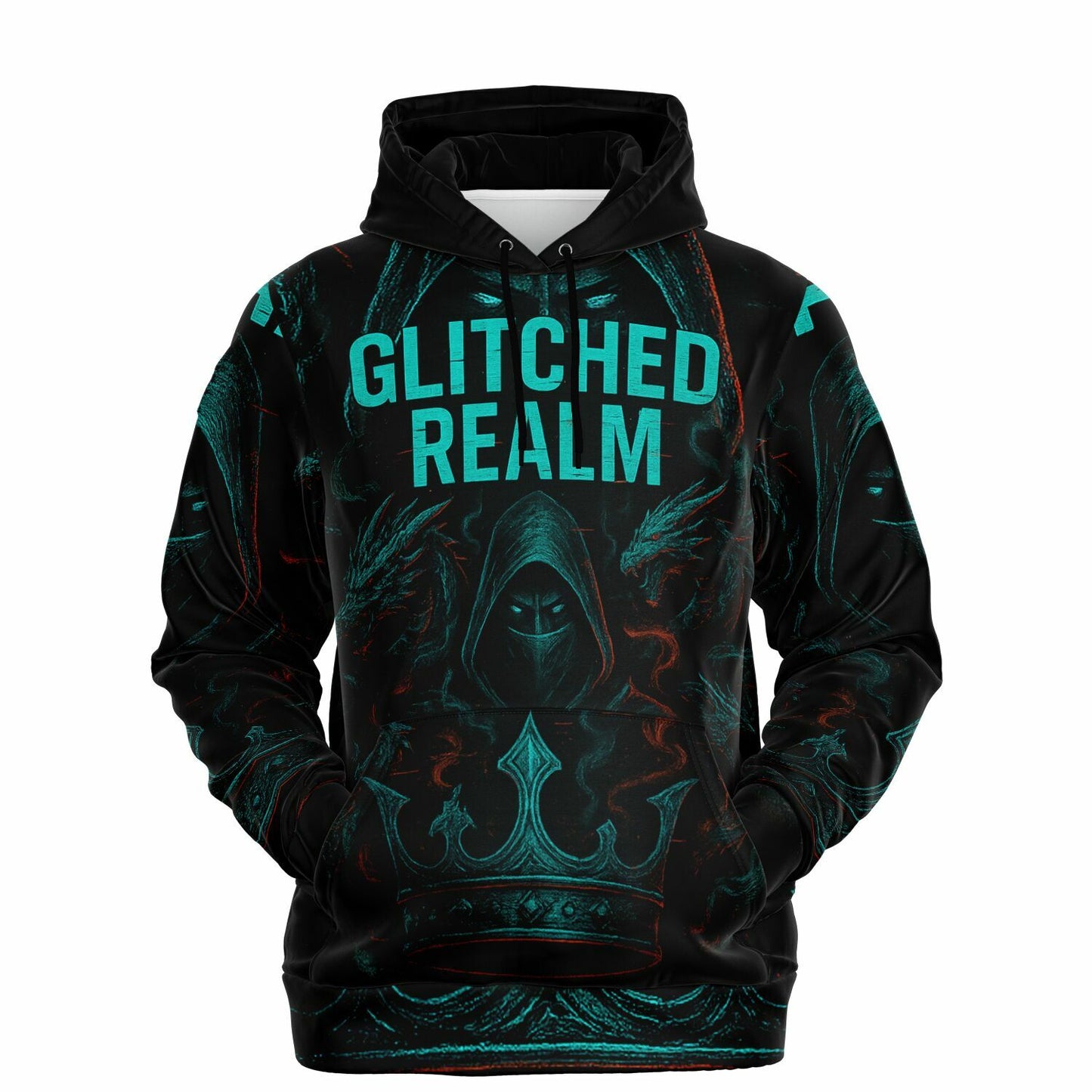 Glitched Realm Hoodie – Alpha Nerdz Gamer Pullover | Motiv8Style