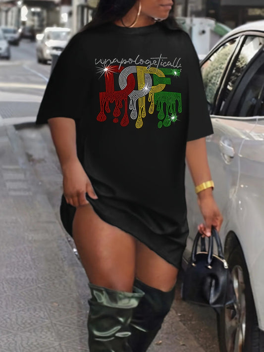 Unapologetically Dope" Plus Size Tee Dress – Bold and Empowering